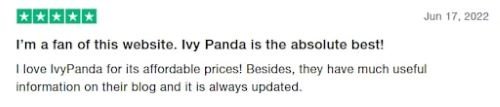 IvyPanda TrustPilot reviews