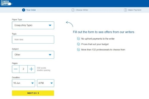 gradesfixer ordering process